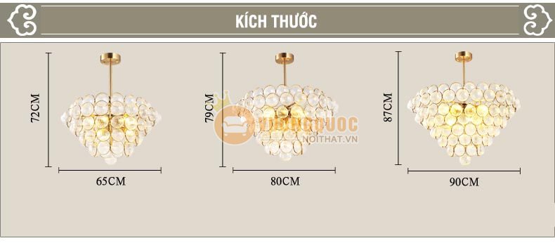 Đèn chùm thủy tinh trang trí đẹp abr127-5